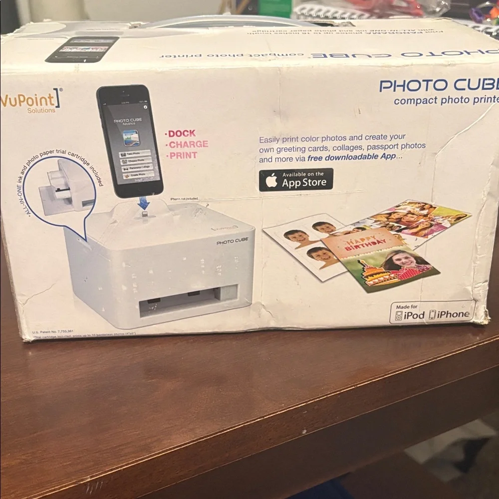 VuPoint Photo Cube Compact Printer - Picture 1 of 5